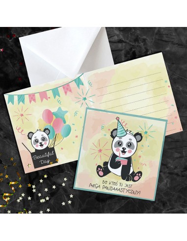 KARTKA urodzinowa Wesoła Panda...